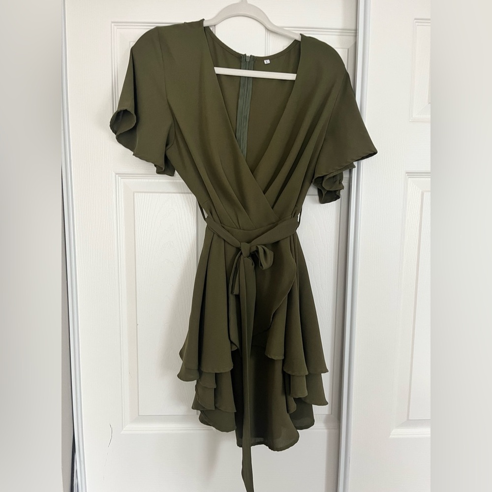 Ruffle Mini Swing Dress